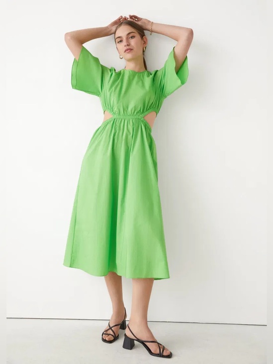 & Other Stories Dresses & Skirts - & OTHER STORIES  Cut-Out Waist Midi Dress